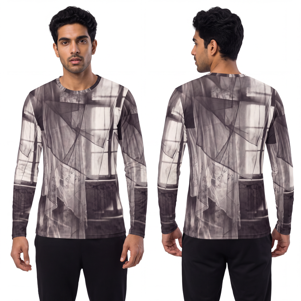 Men's Long Sleeve Shirt - Spectral Veils | Echovira Gallery