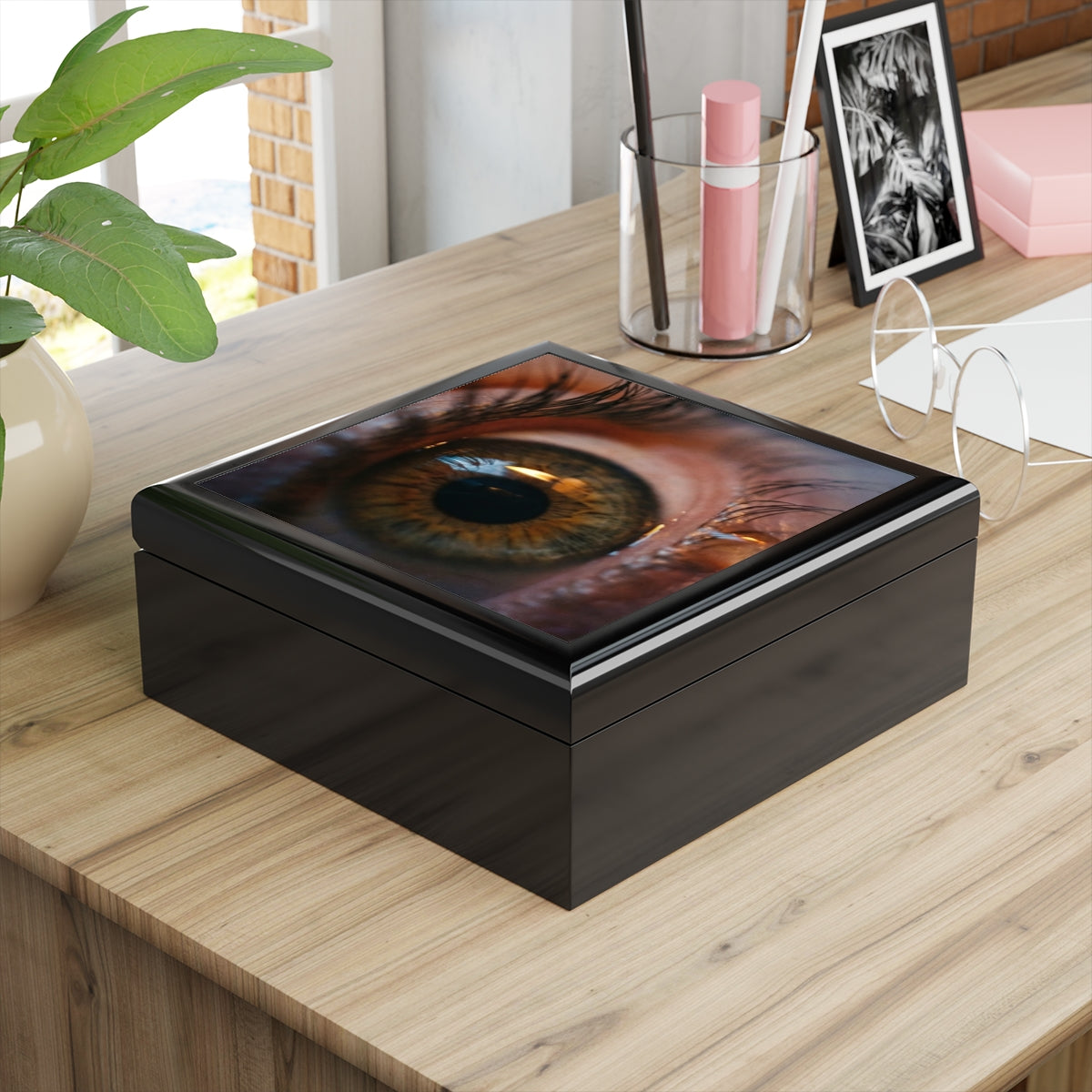Jewelry Box - Amber Iris Reflection Fine Art Print |...