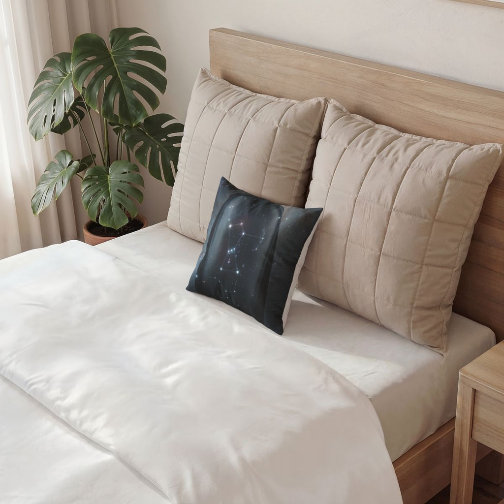 Poly Velvet Pillow Orion Constellation Art
