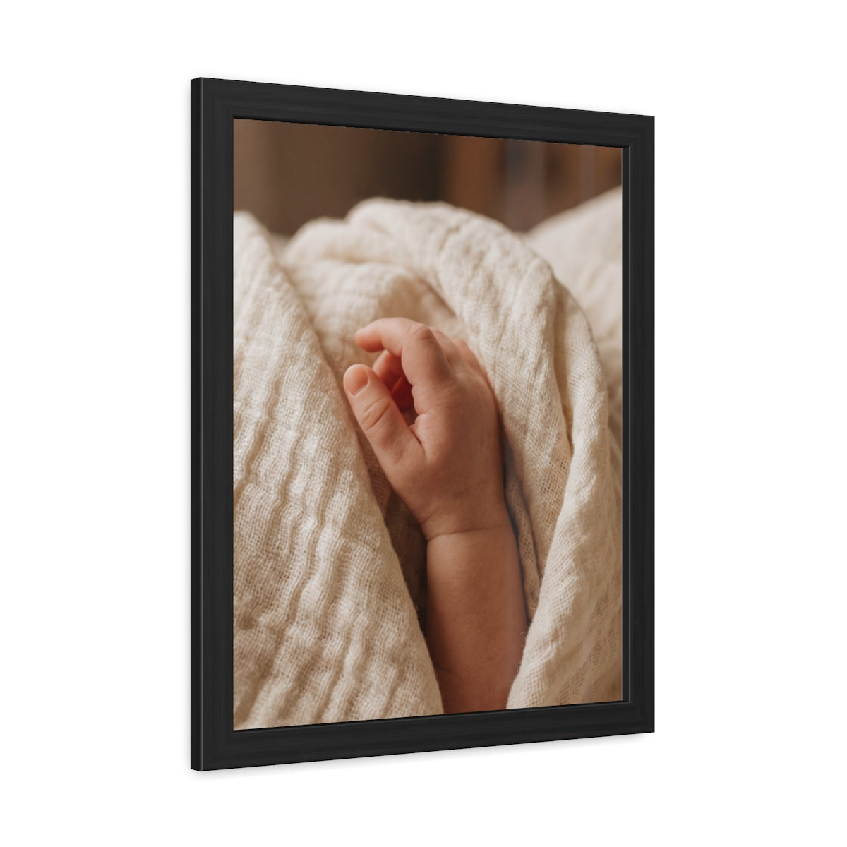 Framed Poster - Tender Newborn Hand (8×12, 9×11, 11×14... |...
