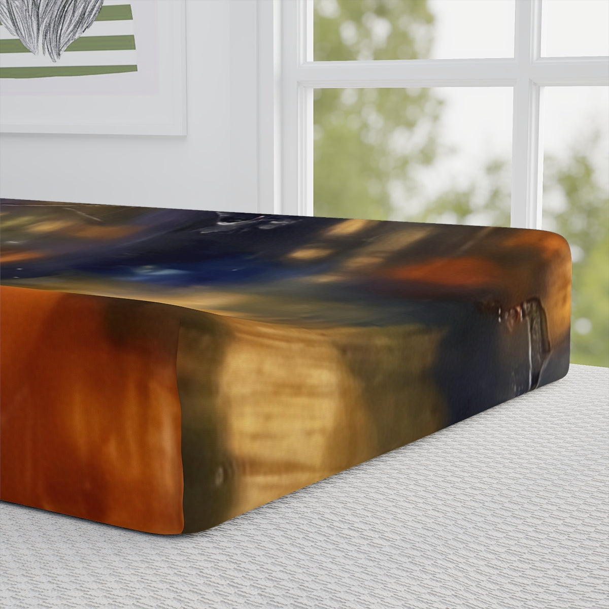 एम्बर एब्सट्रैक्ट Baby Changing Pad Cover