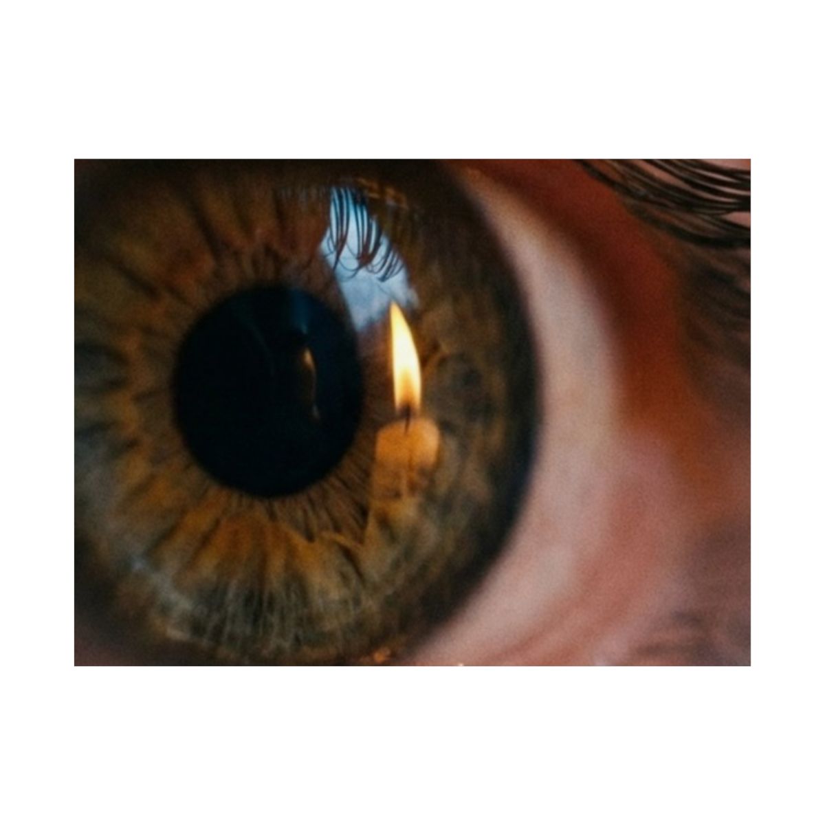Matte Horizontal Posters - Amber Iris Reflection Fine Art......