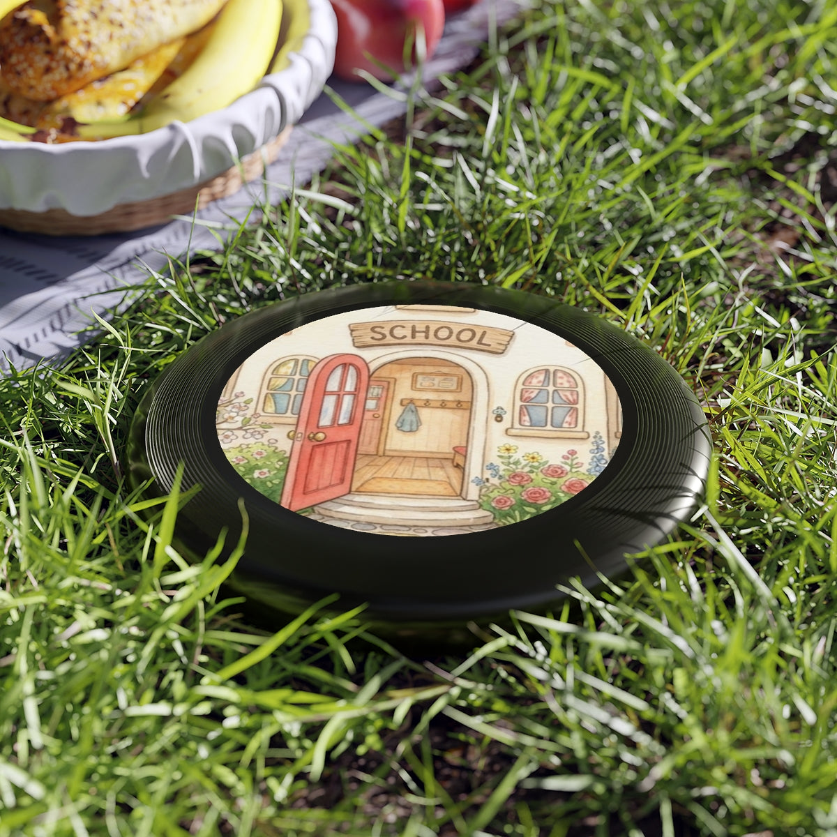 Wham-O Frisbee - Little Cottage Schoolhouse Watercolor Art |...
