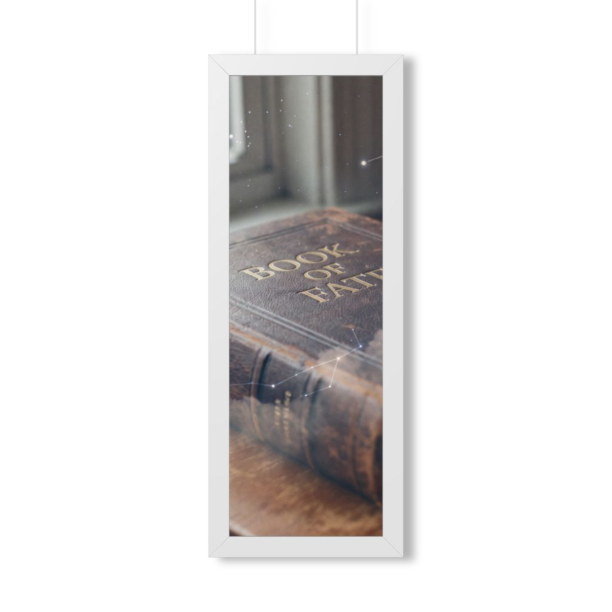 Framed Vertical Poster - Celestial Book of Fate Mystical Art...