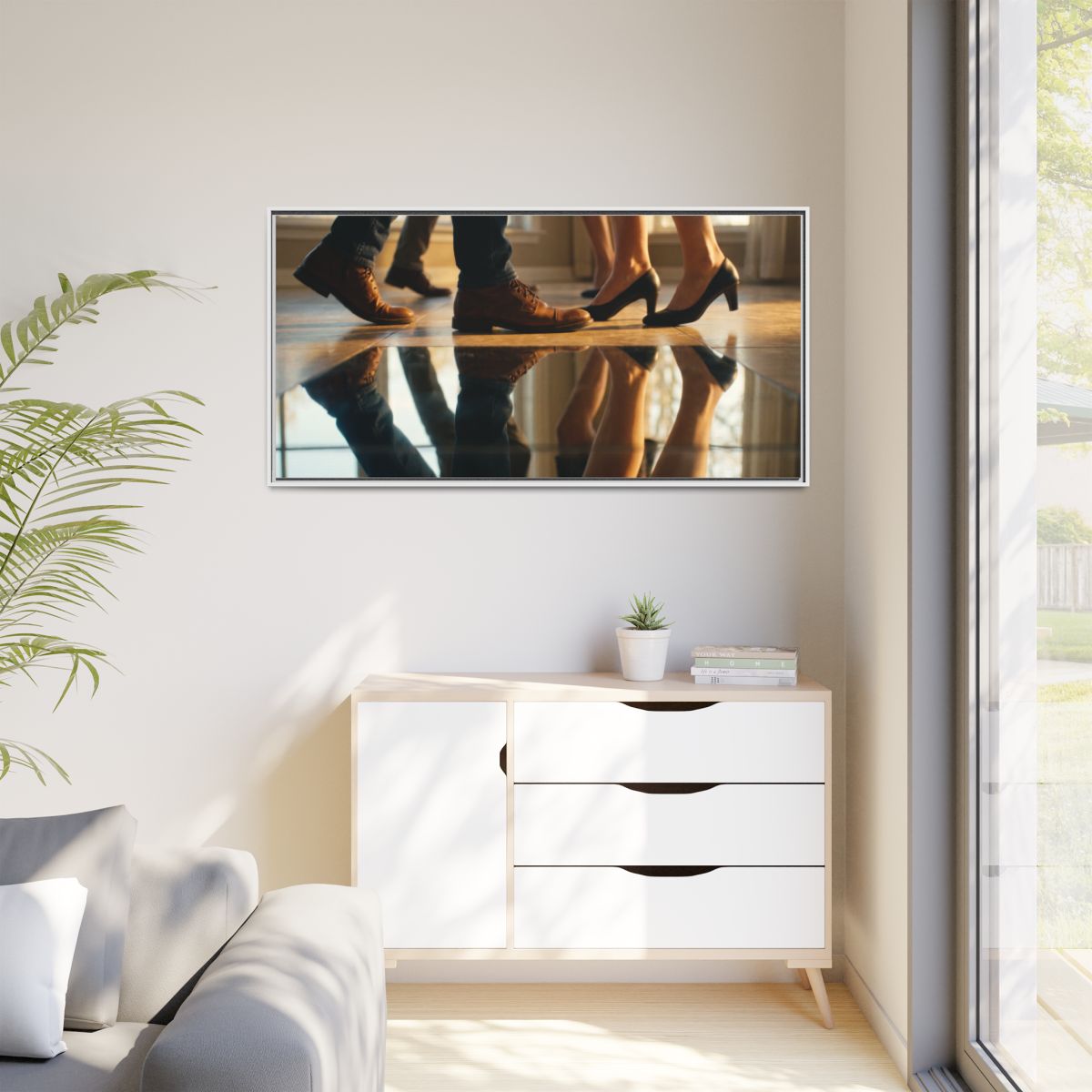 Matte Canvas, Framed - Golden Hour Reflections Cinematic Art...