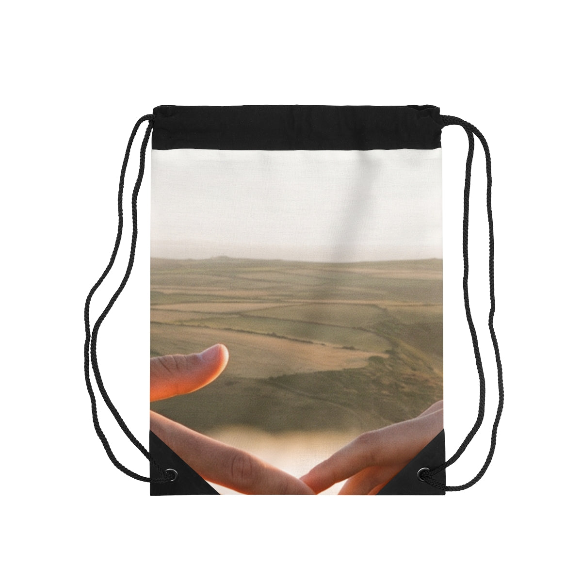 Drawstring Bag - The Infinite Touch | Ethereal Coastal Art |...
