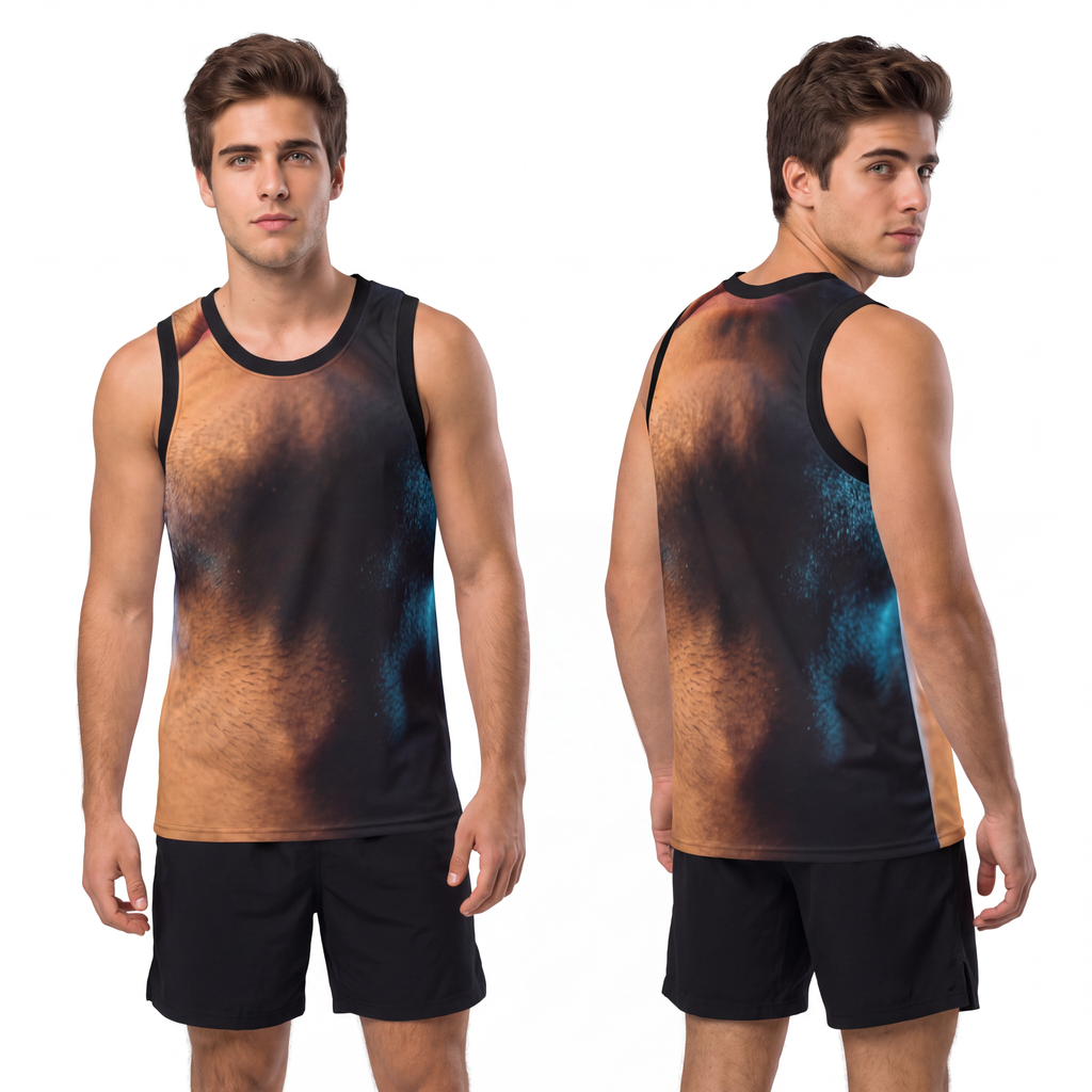 Men's Unisex Basketball Jersey - Midnight Glow Portrait |...