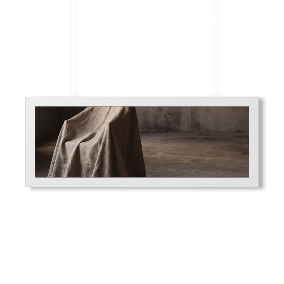 Framed Horizontal Poster - Draped Silence Still Life Art......