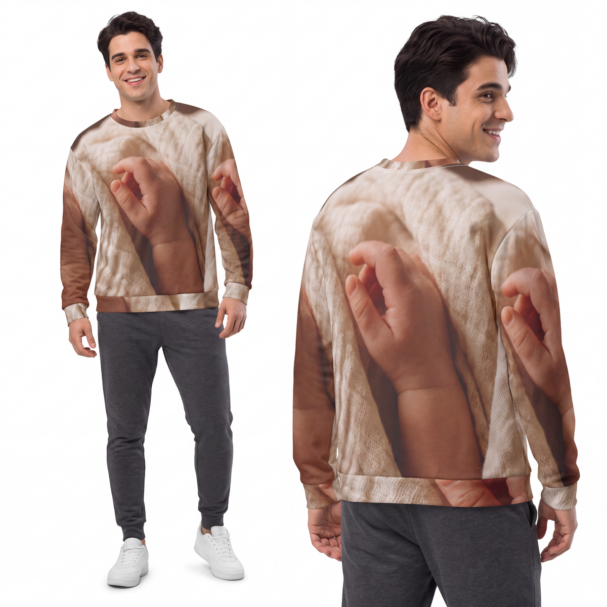 Men's Sweatshirt - Cozy Cream Comfort | Echovira Gallery