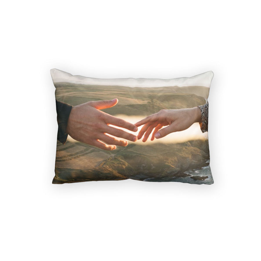 Cotton Pillow Sham - The Infinite Touch | Ethereal Coastal Art