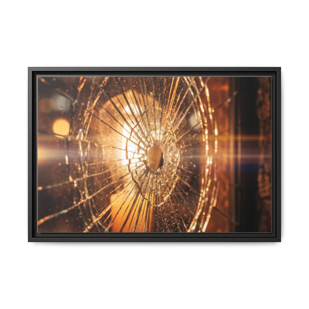 Framed Matte Canvas - Amber Glow — Black / 1.25"