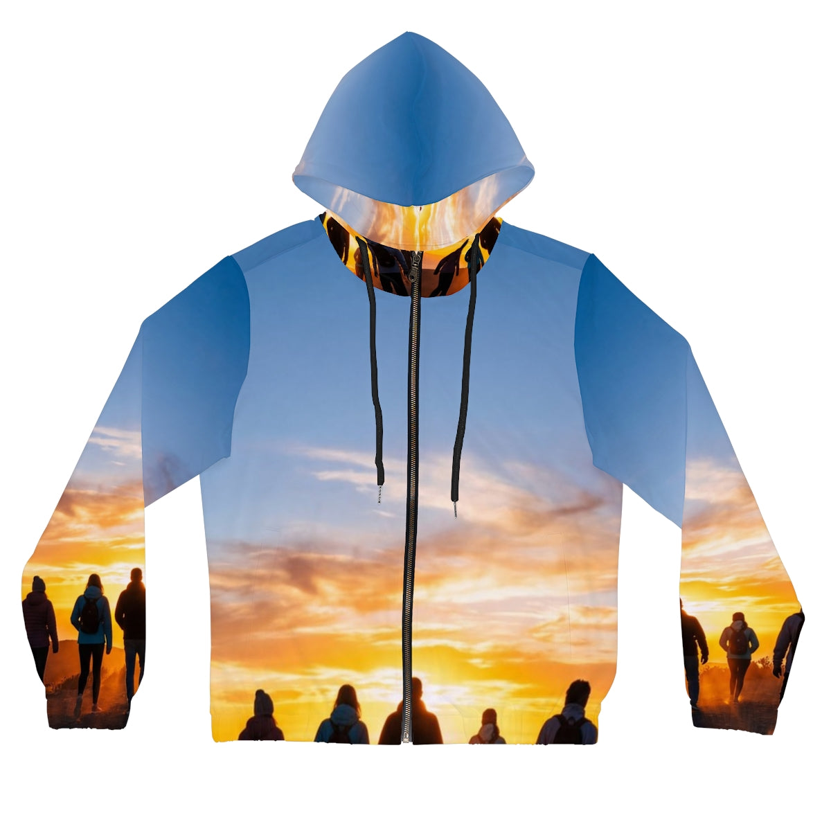 Women's Full-Zip Hoodie - Sunset Ridge | Echovira Gallery