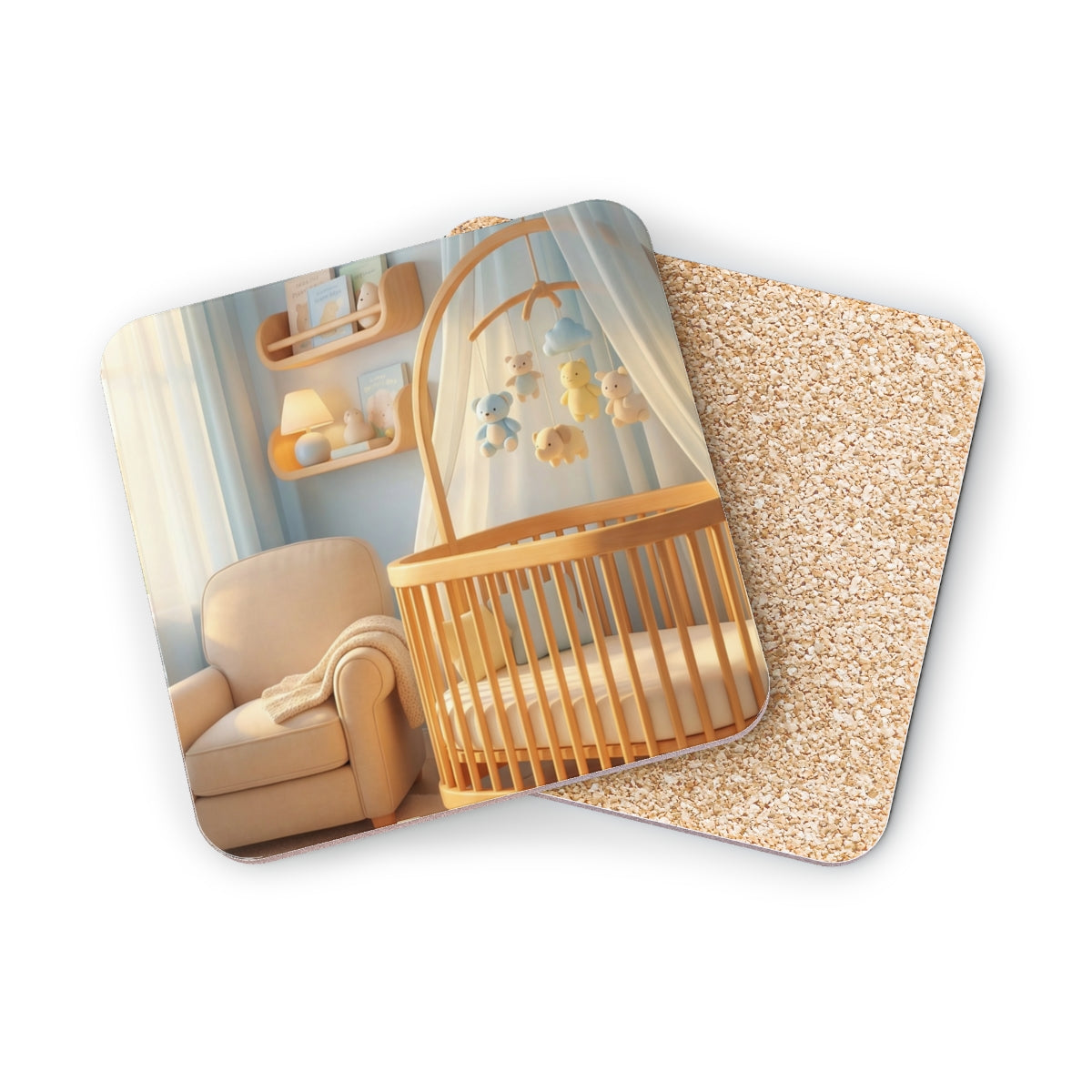 Soft Blue Coasters - Tabletop Serenity