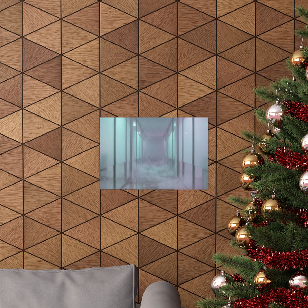 Matte Horizontal Posters - Liminal Corridor Fog Art Print......