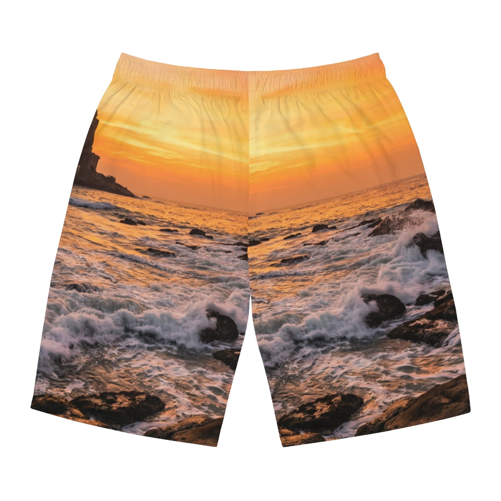 Men's Board Shorts - Majestic Ocean Dawn