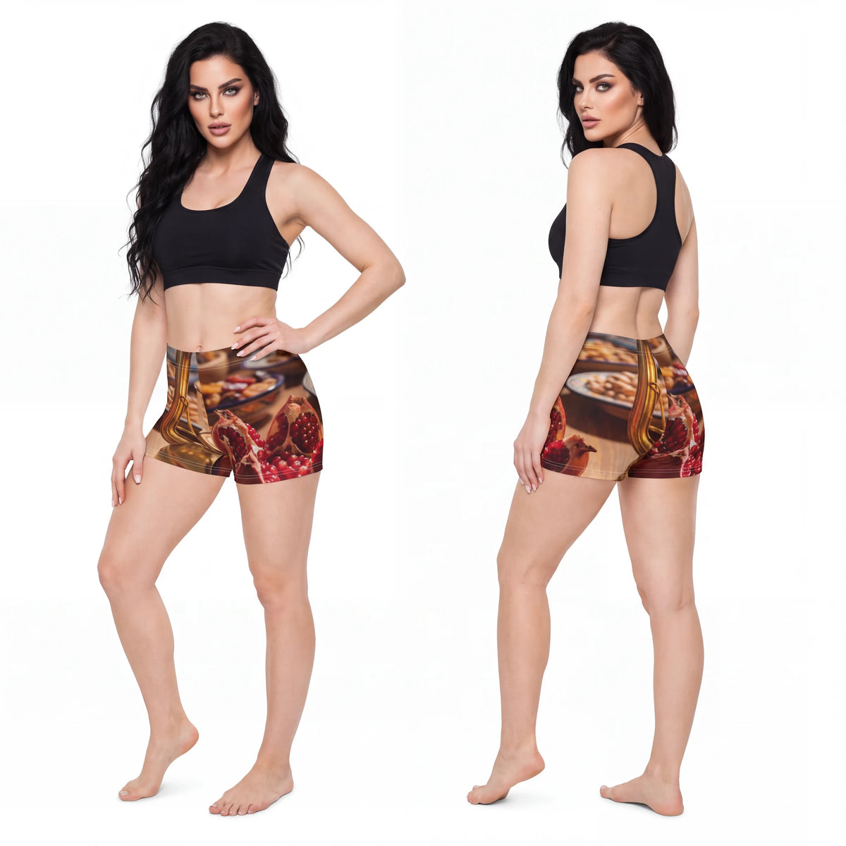 Women's Shorts - Amber Twilight Harvest | Echovira Gallery