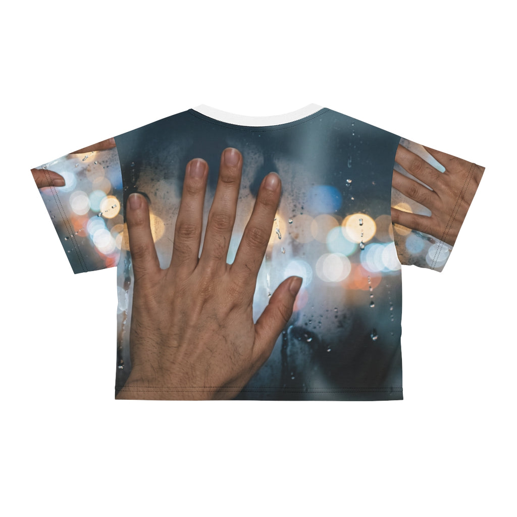 Rainy City Window Art Crop Tee