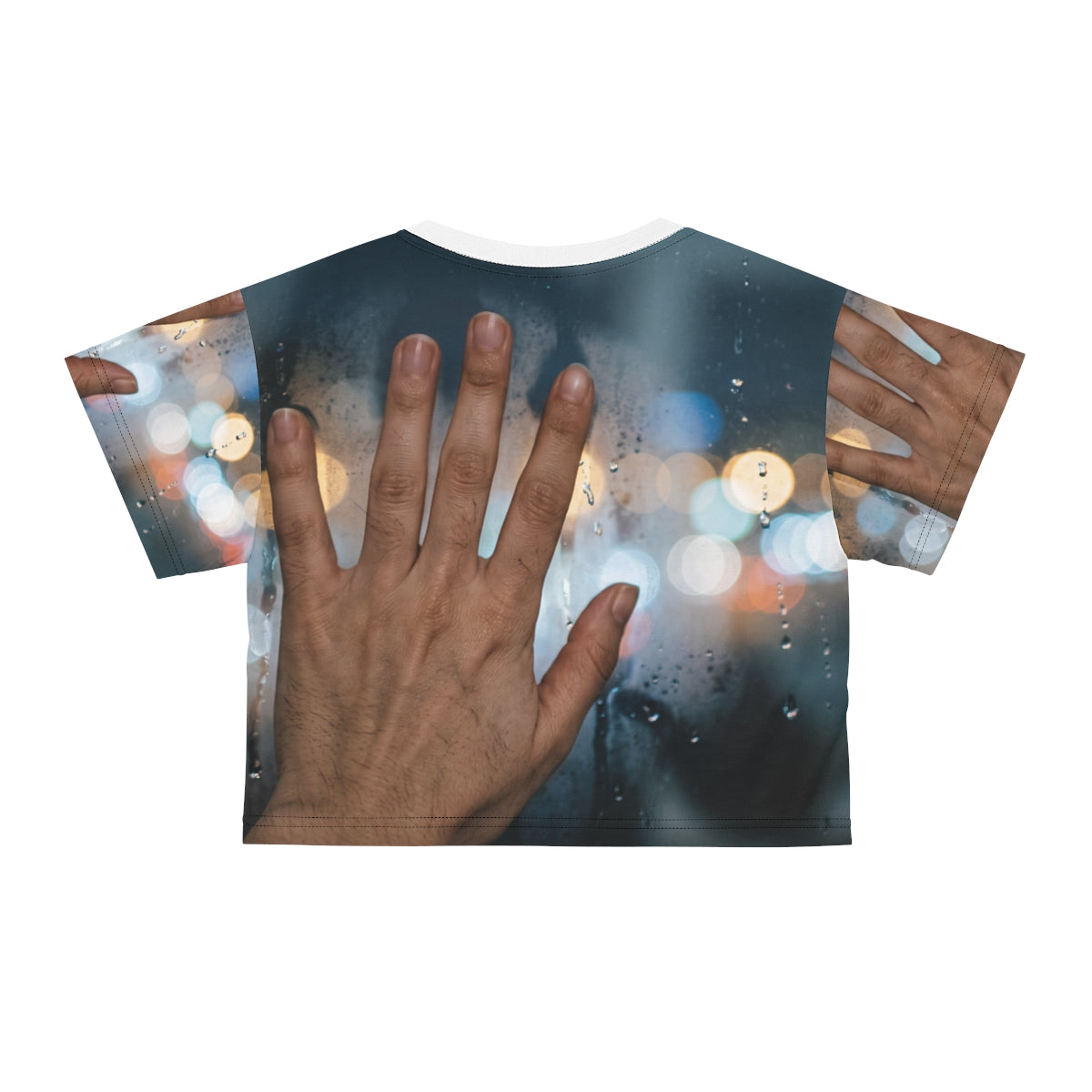 Rainy City Window Art Crop Tee