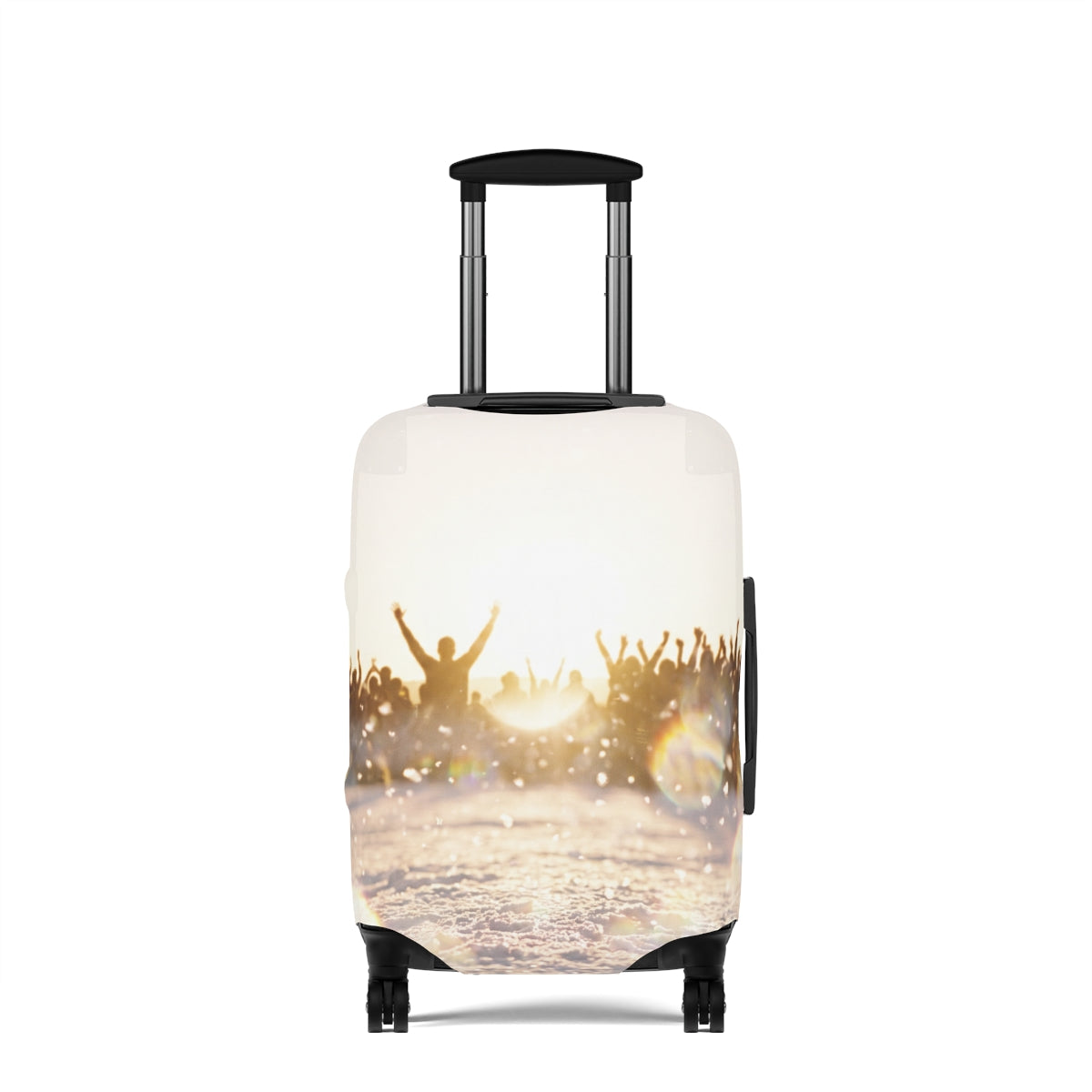 Luggage Cover with Golden Hour Celebration Art