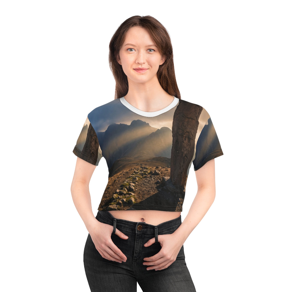 Crop Tee - Mystic Mountain Peak