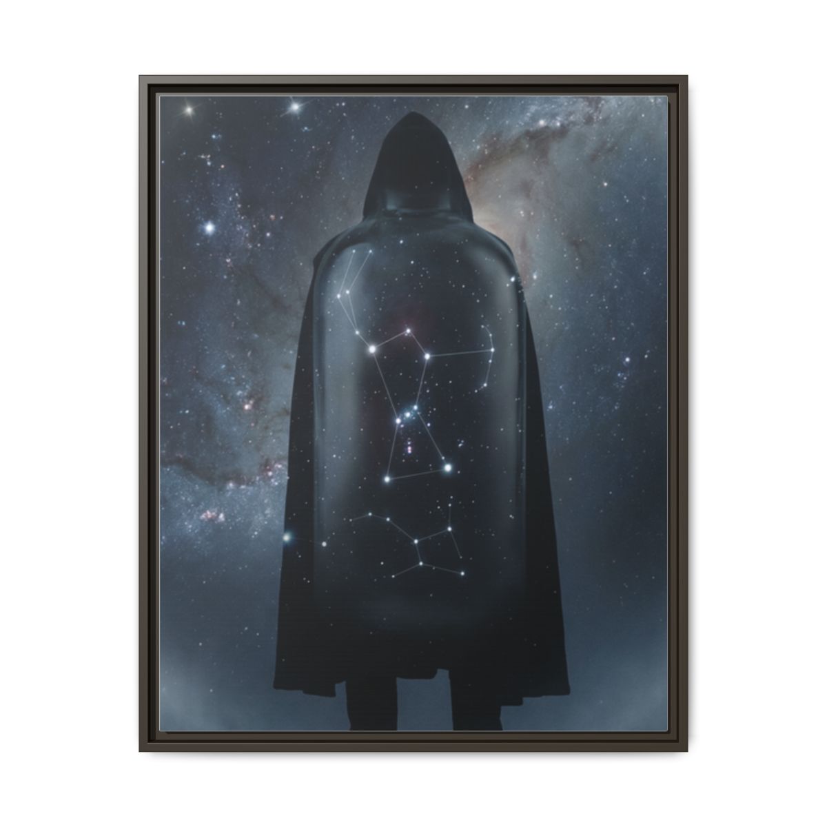 Framed Matte Canvas - Cosmic Sentinel — Espresso / 1.25" (8×10, 9×12, 11×14, 12×16, 10×20, 12×18, 16×20, 16×24, 18×24, 12×36, 20×24, 16×32, 20×30, 24×30, 24×32, 16×48, 24×36, 24×48, 30×40, 20×60, 32×48, 30×60 & 40×60)