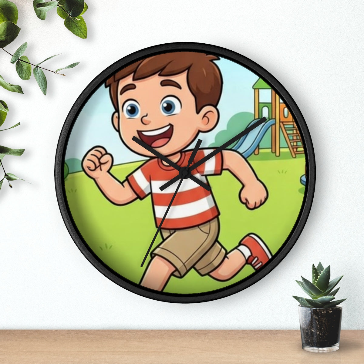 Wall Clock - Sunny Playground Playtime | Echovira Gallery