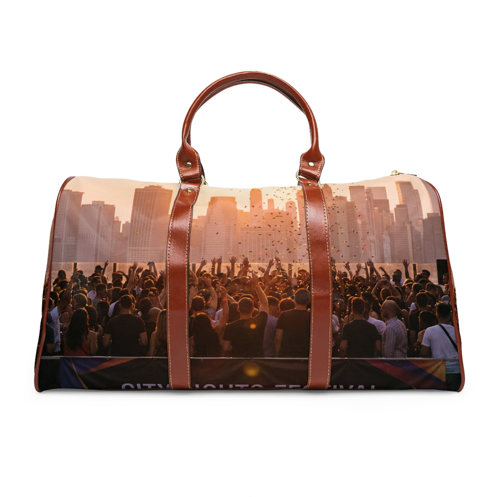 Waterproof Travel Bag - City Lights | Echovira Gallery