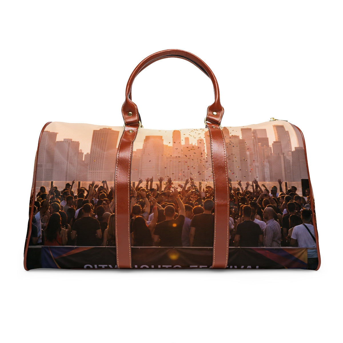 Waterproof Travel Bag - City Lights | Echovira Gallery