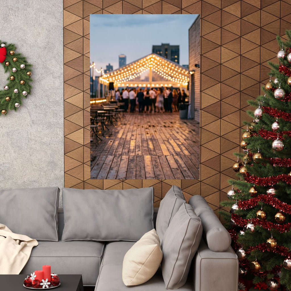 Matte Vertical Posters - Golden Hour Rooftop Art Print... |...