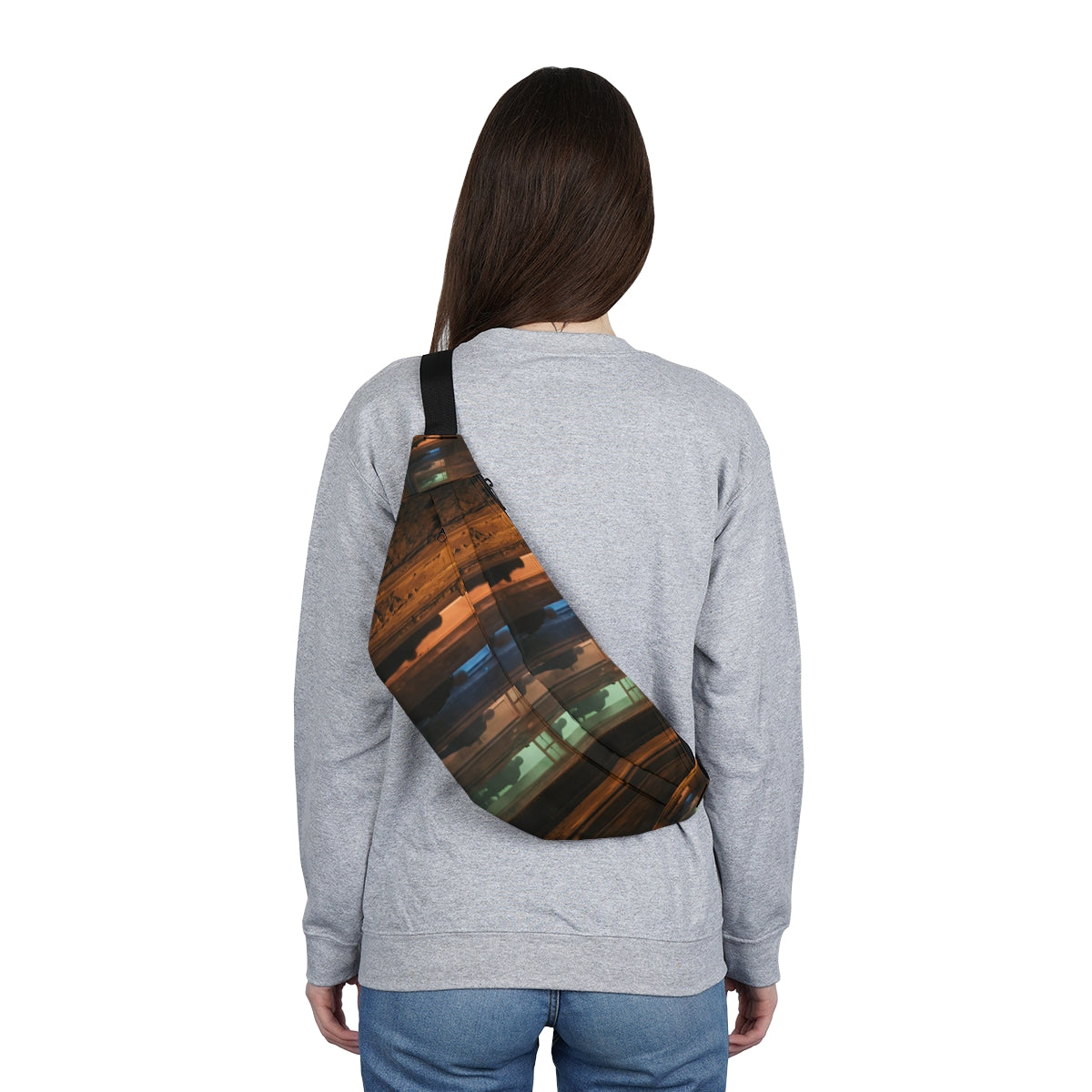 Large Fanny Pack - Shadowed Alleyway Mystery Art Print |...