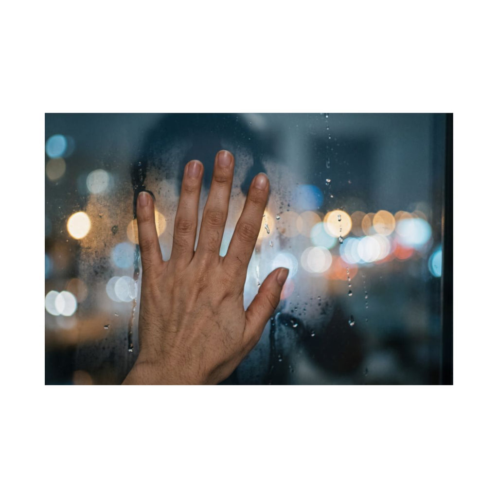 Rainy City Window Art Matte Horizontal Poster