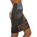 Women's Mid-Waist Pencil Skirt - Mystic Monolith Ancient......