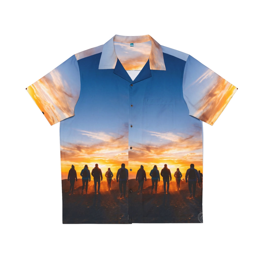 Men's Hawaiian Shirt - Sunset Ridge | Echovira Gallery