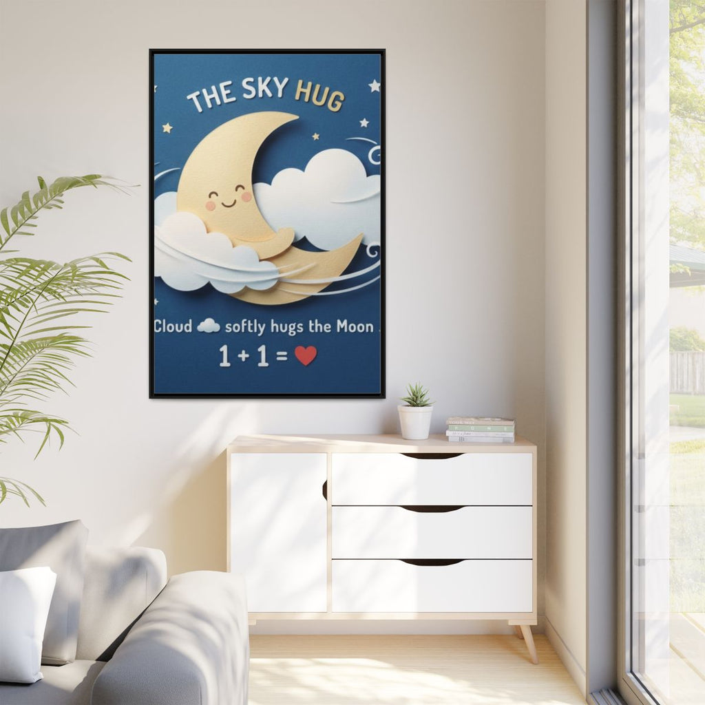Matte Canvas Framed - The Sky Hug — Black / 1.25" (8×10... |...