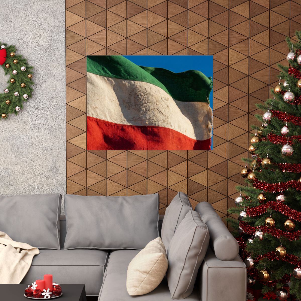 Matte Horizontal Posters - Vintage Persian Lion and Sun Flag...