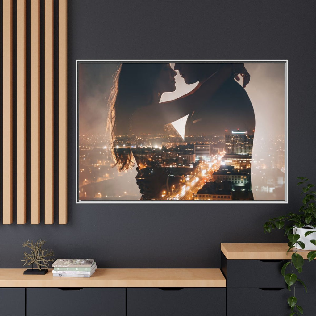 Framed Matte Canvas - Metropolitan Lovers Glow (10×8, 12×9...