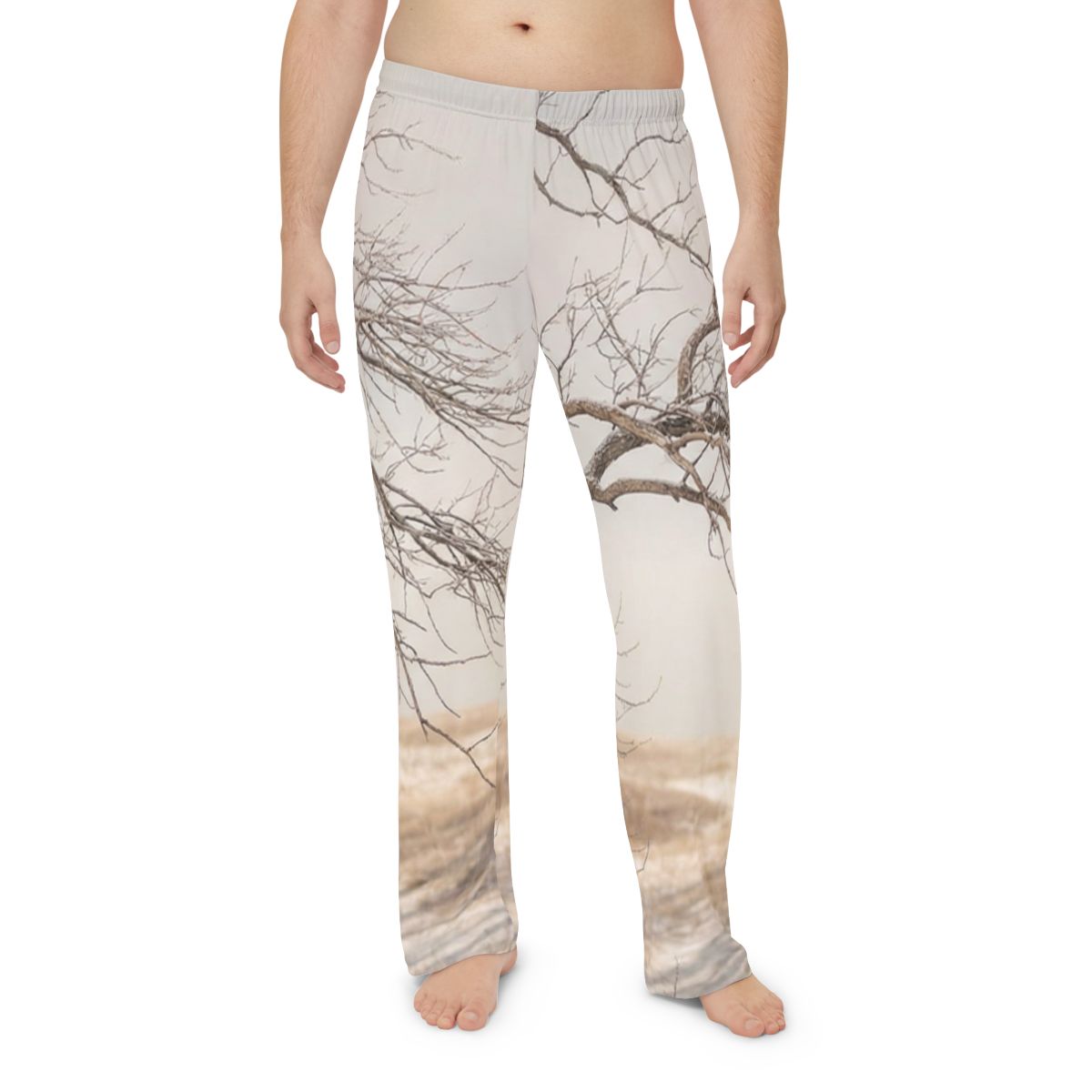 Men's Pajama Pants - Winter Branch Solitude Landscape |...
