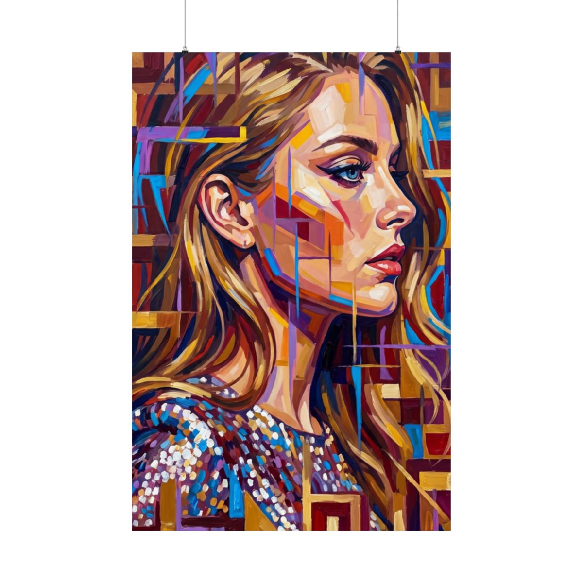 Matte Vertical Poster - Shattered Elegance (8×10 & 36×54) |...