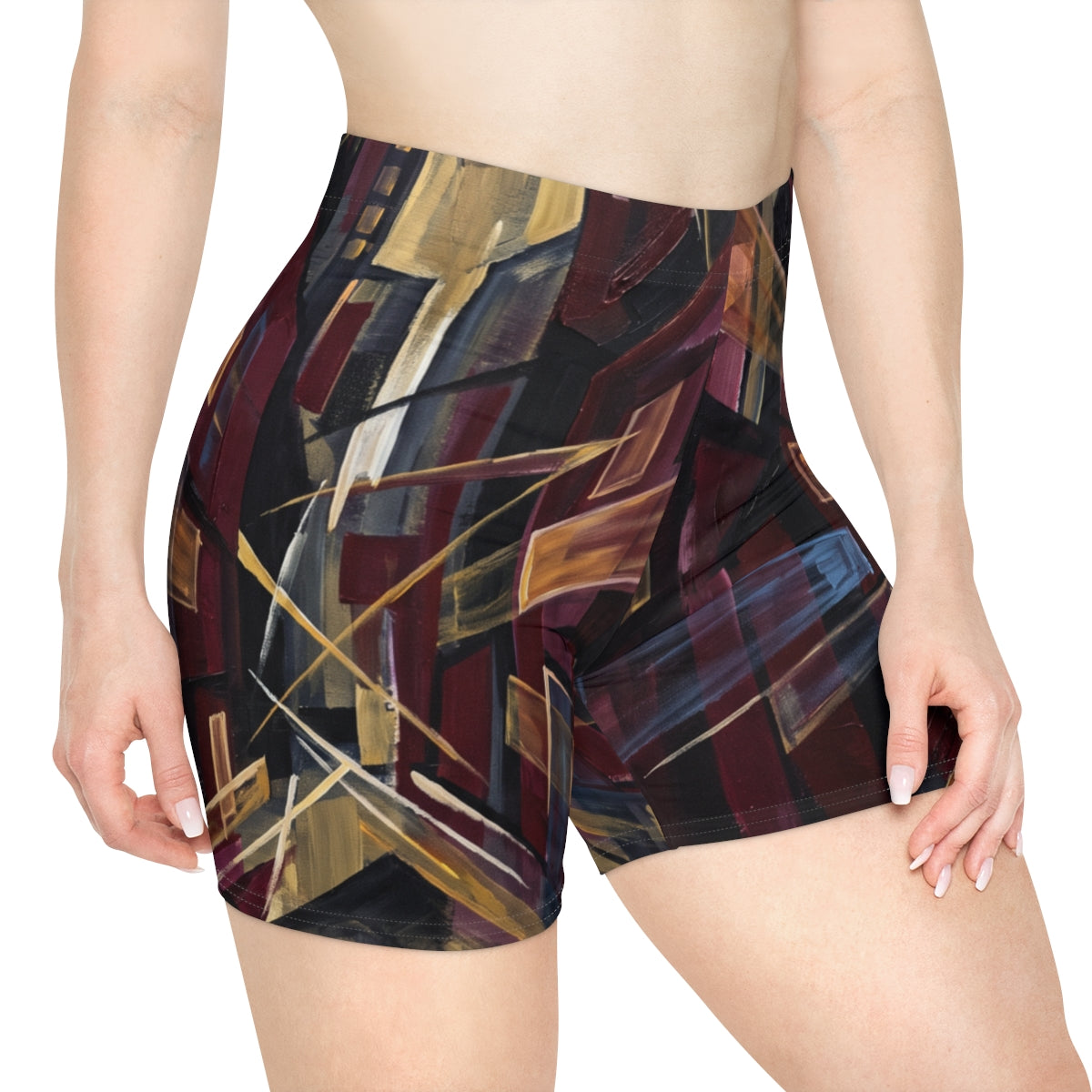 Women's Biker Shorts - Urban Horizon | Echovira Gallery