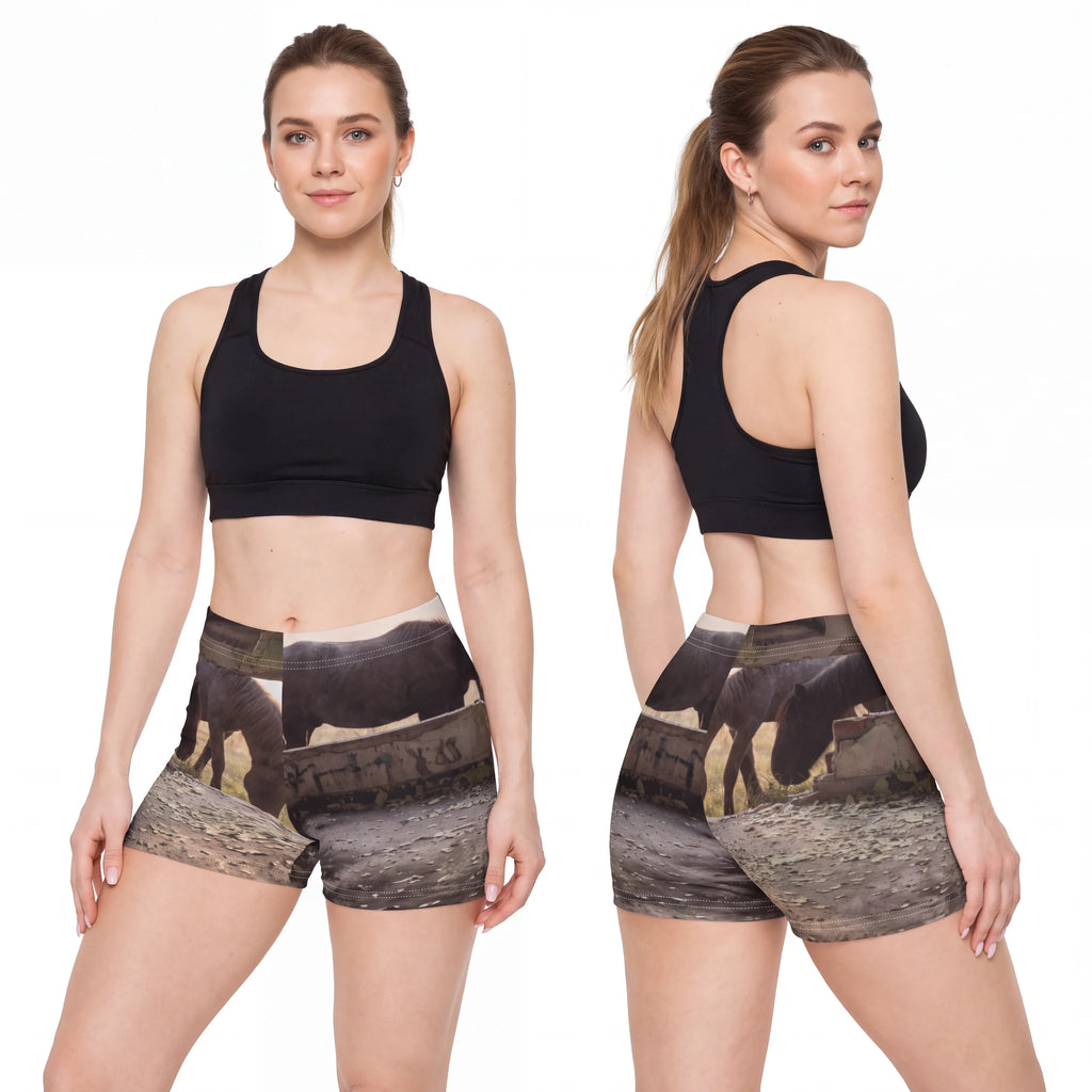 Women's Shorts - Equine Sanctuary Fine Art Print | Echovira...