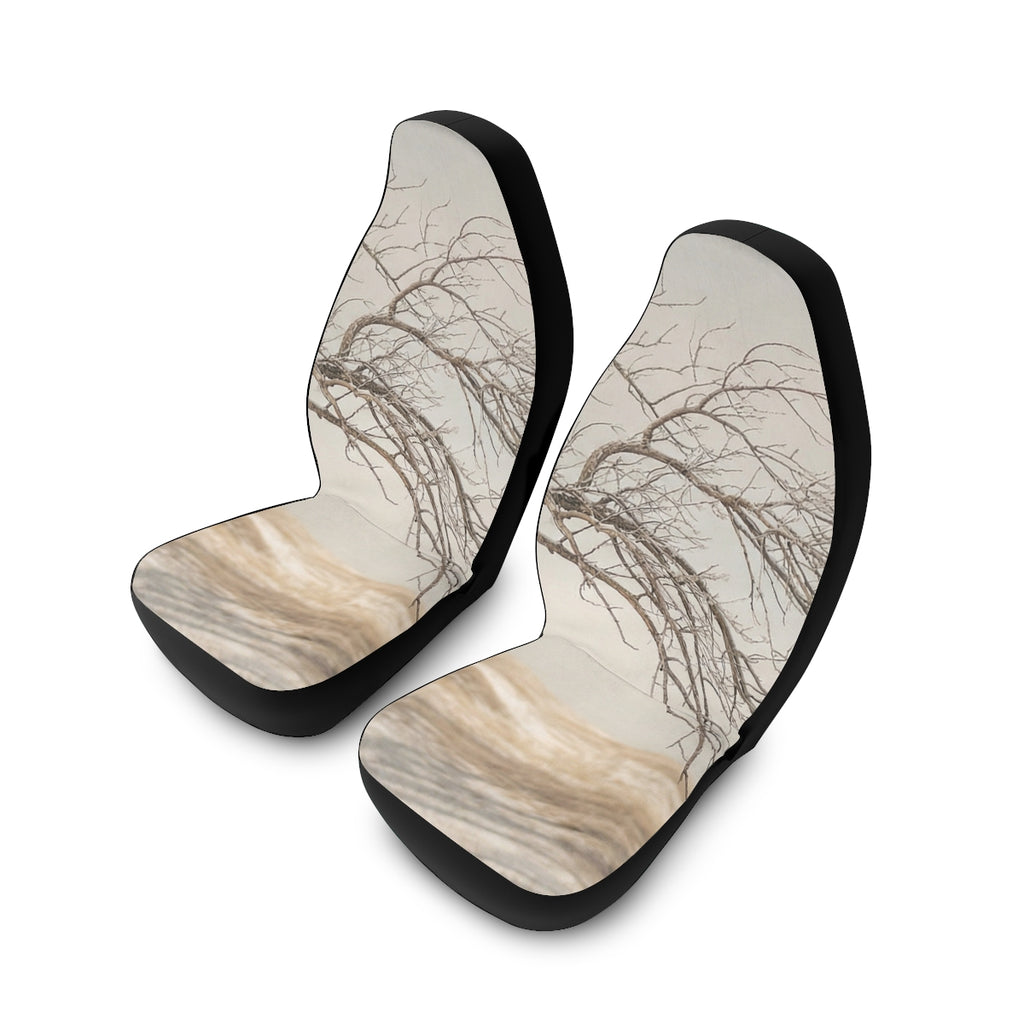 Polyester Car Seat Covers - Winter Branch Solitude Landscape...