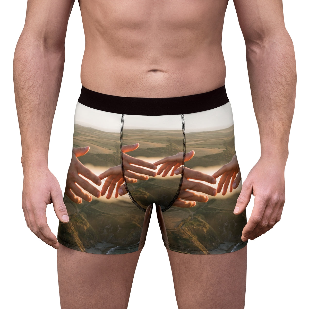 Men's Boxer Briefs - The Infinite Touch | Ethereal Coastal...