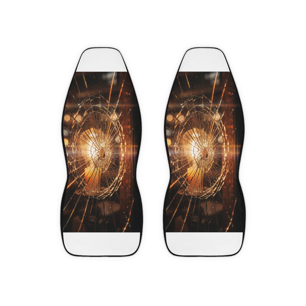 Polyester Car Seat Covers - Fractured Amber Glass Wall Art...