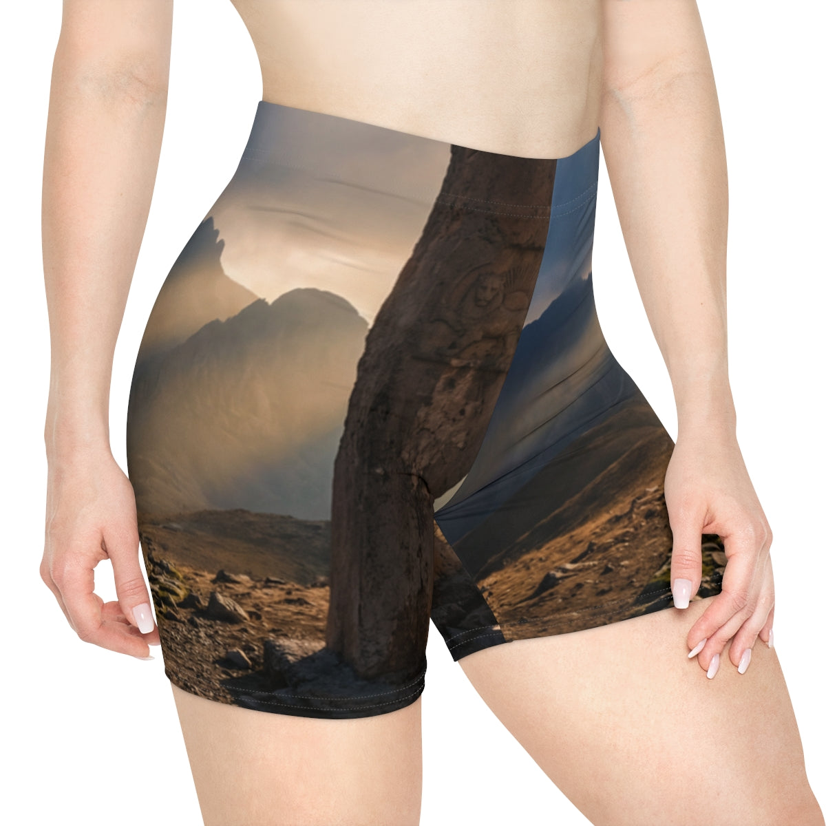 Damen-Biker-Shorts – Alpine Flow