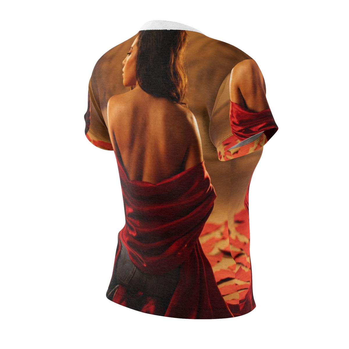 Women's Cut & Sew Tee - Crimson Reverie Top | Echovira...