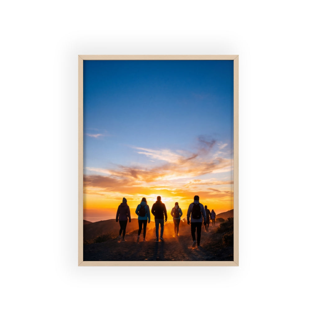 Posters with Wooden Frame - Sunrise Journey