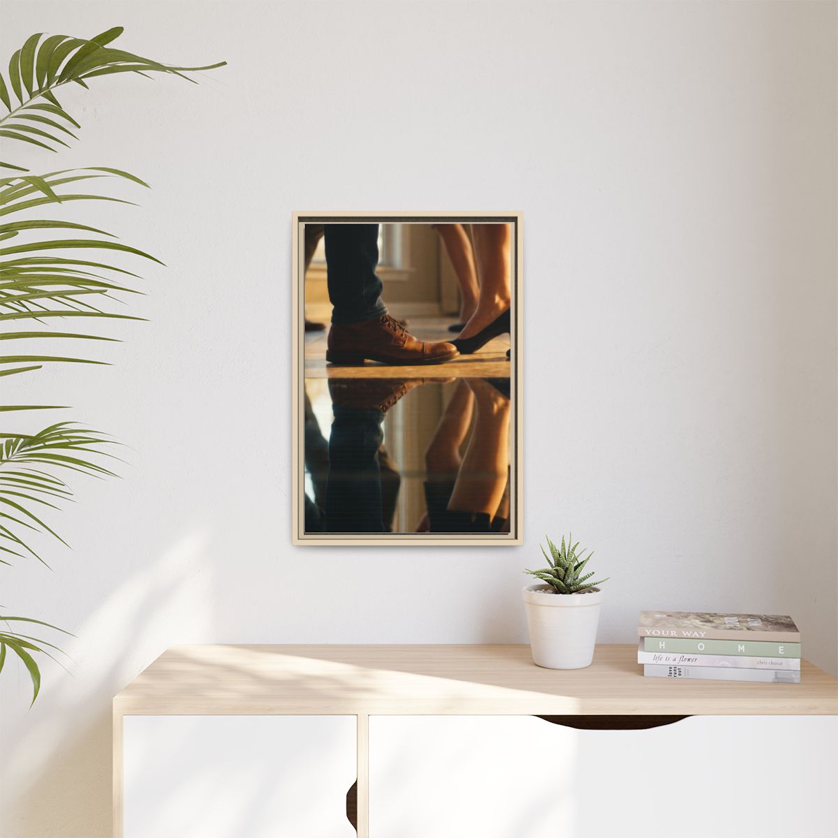 Matte Canvas, Framed - Golden Hour Reflections Cinematic Art...