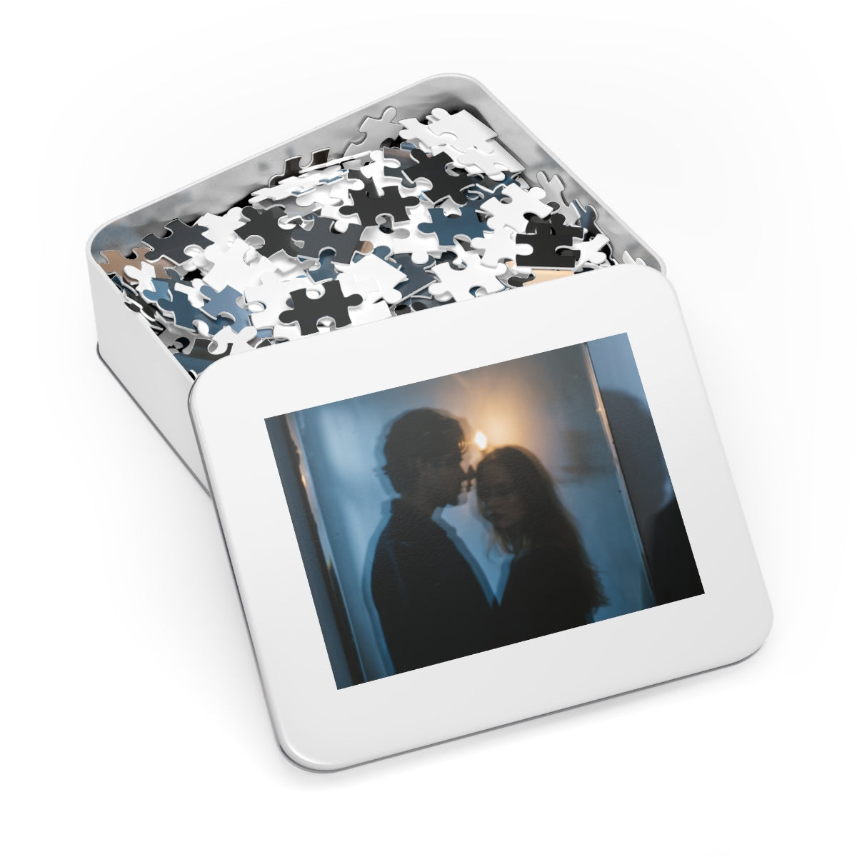 Jigsaw Puzzle with Tin - Midnight Shadow Puzzle - Cozy... |...