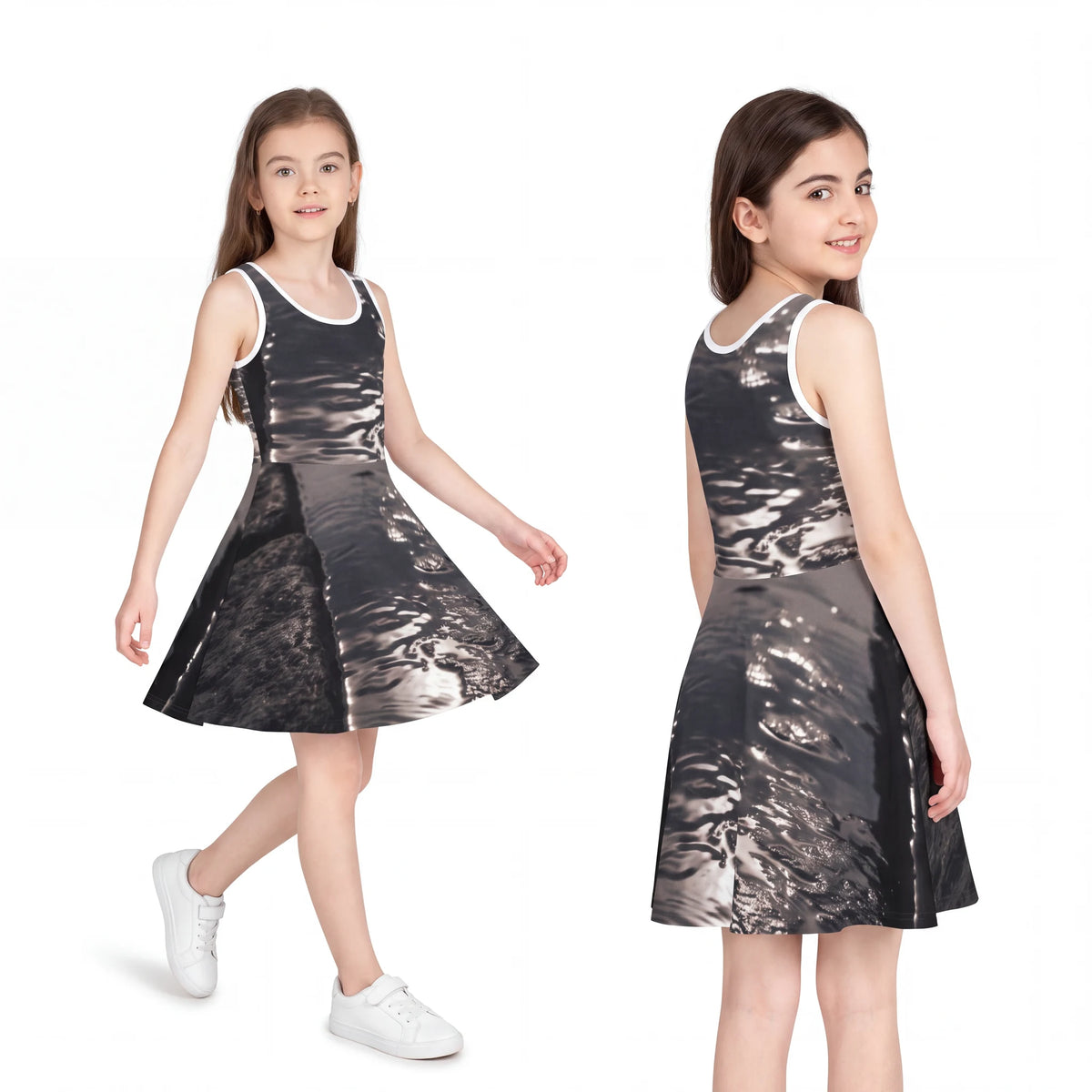 Girls' Sleeveless Sundress Solitary Noir City Art