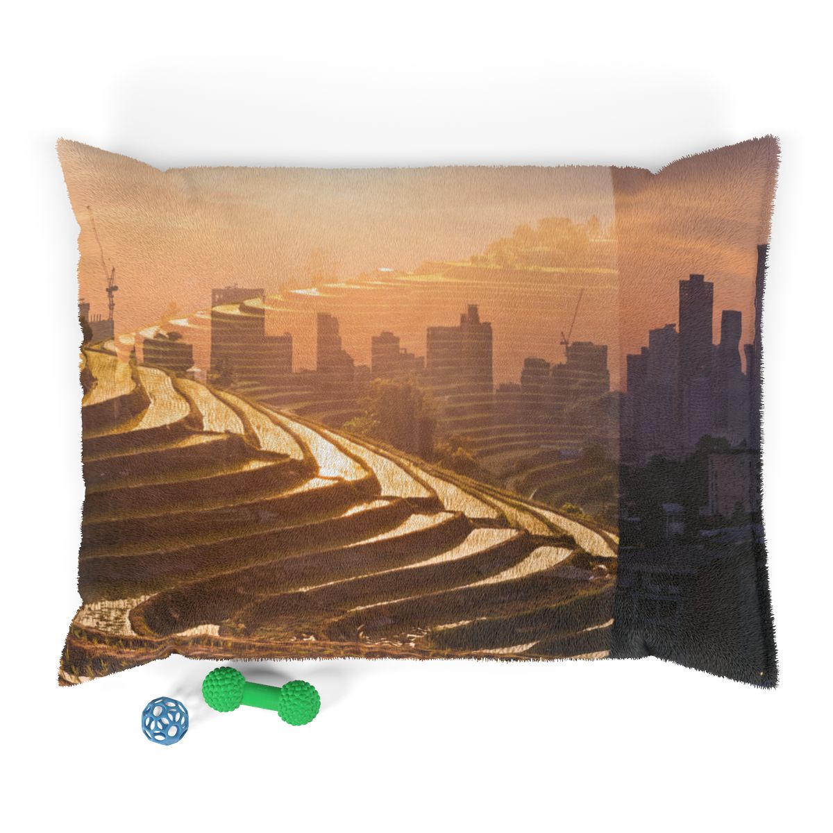 Pet Bed - Golden Hour Horizons Art Print | Echovira Gallery